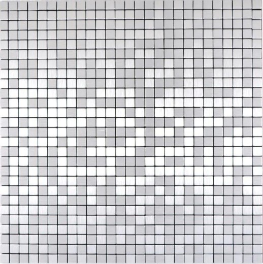 carreau de mosaïque autocollant métal alu argent mat brossé carreau de fond cuisine MOS200-L5S