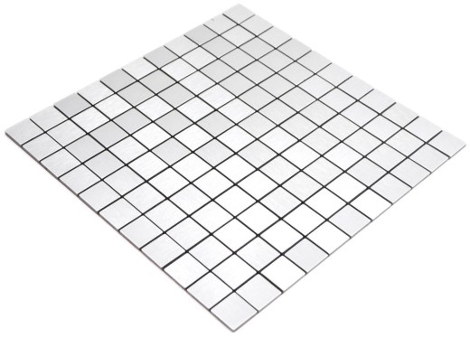tapis de mosaïque argenté métallique autocollant en aluminium miroir de carrelage fond de cuisine MOS200-L7S