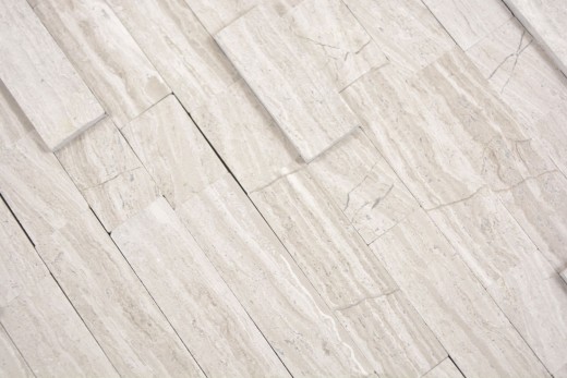 Bâtonnets de mosaïque composite autocollants Pierre naturelle Traverin beige Carrelage Cuisine Aspect mural MOS200-M02