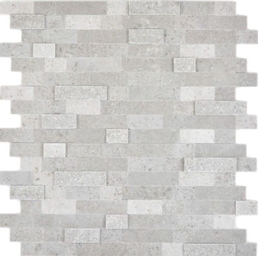 Bâtonnets de mosaïque composite autocollants pierre naturelle grise carreaux de cuisine optique murale MOS200-M32