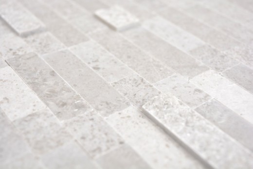 Bâtonnets de mosaïque composite autocollants pierre naturelle grise carreaux de cuisine optique murale MOS200-M32