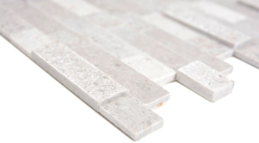 Bâtonnets de mosaïque composite autocollants pierre naturelle grise carreaux de cuisine optique murale MOS200-M32