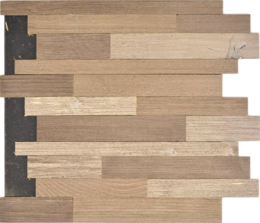 panneaux autocollants en bois véritable composite beige brun HSC mur en bois carrelage dosseret de cuisine MOS170-PW1