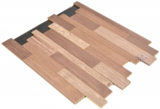 panneaux autocollants en bois véritable composite beige brun HSC mur en bois carrelage dosseret de cuisine MOS170-PW1
