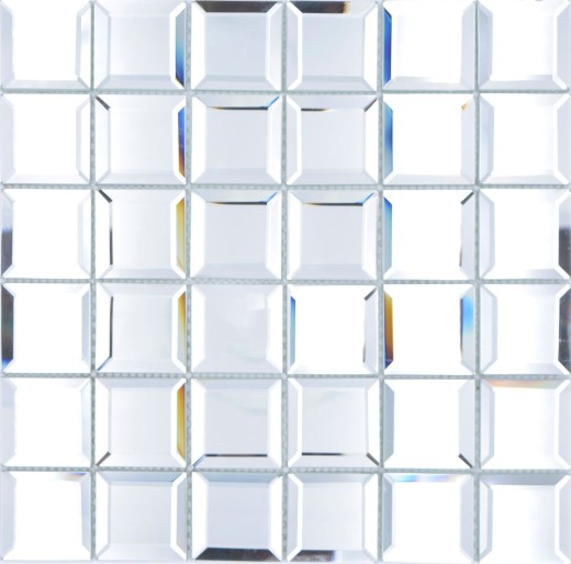Mosaïque de verre Carreaux de mosaïque argent Mosaïque miroir Carreaux Cuisine Douche Salle de bains