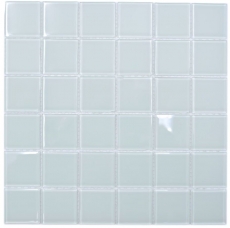 Mosaïque de verre Mosaïque de verre blanc nuancé de vert Carreau de mosaïque murale Miroir de carrelage cuisine douche salle de bain