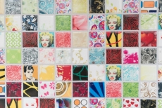 Motif main mosaïque colorée rétro vintage POP UP Marilyn Monroe céramique MOS18D-1605_m