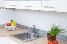 Motif main Retro Vintage Carreau de mosaïque Céramique Florentine blanc mat MOS13-11WM_m