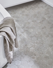 Motif main Mosaïque Céramique grise Hexagone Ciment Cuisine WC Carreau salle de bain MOS11F-0204_m