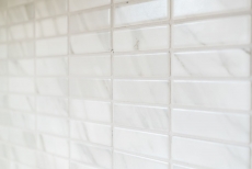 Motif manuel Carreau de mosaïque Céramique Bâtons aspect pierre blanc Carrelage cuisine MOS24-STSO01_m