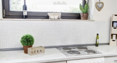 Motif manuel Carreau de mosaïque Céramique BLANC MATTE Mur Carrelage cuisine salle de bain douche MOS18-0111_m