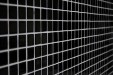Motif manuel Carreau de mosaïque Céramique NOIR BRILLANT Mur Carrelage cuisine MOS18-0302_m