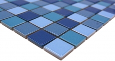 Échantillon manuel de carreaux de mosaïque céramique bleu vert turquoise brillant MOS18-0408_m