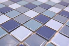Échantillon manuel de carreaux de mosaïque céramique bleu vert turquoise brillant MOS18-0408_m