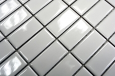 Motif main Mosaïque Carreau céramique baguettes blanc brillant Carrelage cuisine MOS24B-0101_m