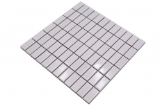 Motif main Mosaïque Carreau céramique baguettes blanc brillant Carrelage cuisine MOS24B-0101_m