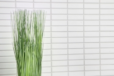 Motif main Carreau mosaïque Céramique baguettes blanc brillant Carrelage cuisine MOS24-0102_m