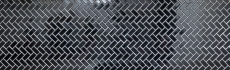 Échantillon manuel de mosaïque Carreau en céramique à chevrons noir brillant Carreau de sol en mosaïque MOS24-CHB6BG_m