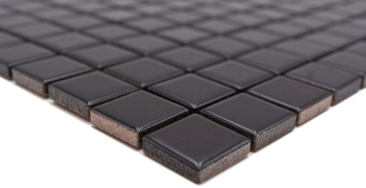 Motif manuel Carreau de mosaïque Céramique noire mate Miroir de fond de cuisine MOS18D-0311_m
