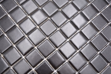 Motif manuel Carreau de mosaïque Céramique noire mate Miroir de fond de cuisine MOS18D-0311_m