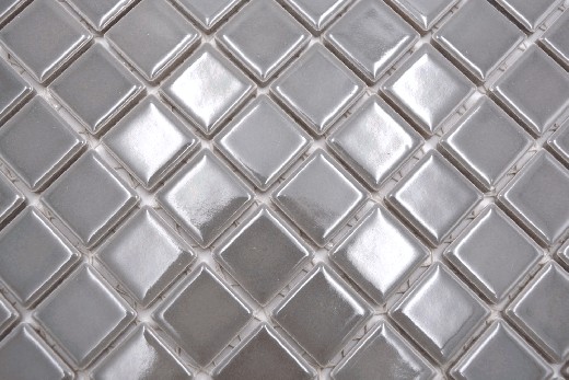Motif à main Carreau de mosaïque Céramique gris métal Dos de cuisine Protection anti-éclaboussures BAD MOS18D-0204_m
