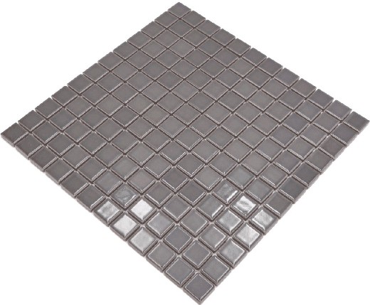 Motif à main Carreau de mosaïque Céramique gris métal Dos de cuisine Protection anti-éclaboussures BAD MOS18D-0204_m