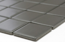 Motif manuel Carreau de mosaïque Céramique gris métal mat Carrelage de cuisine MOS16B-0211_m