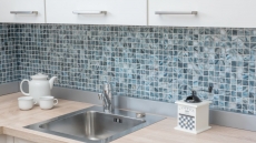 Motif main Mosaïque Coquillage gris bleu Carrelage mural Salle de bain MOS150-SM2582_m