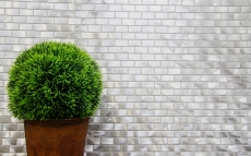 Motif main mosaïque carreau aluminium argent Brick aluminium miroir carrelage cuisine MOS48-0204_m