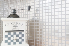 Motif main Carreau mosaïque acier inoxydable argenté acier brossé Carrelage cuisine MOS129-CE15D_m