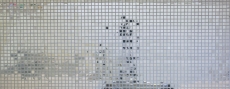 Motif main Carreau mosaïque acier inoxydable argenté acier brillant Carrelage cuisine MOS129-15G_m