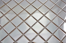 Échantillon manuel de carreaux de mosaïque acier inoxydable argenté acier brillant MOS129-23G_m