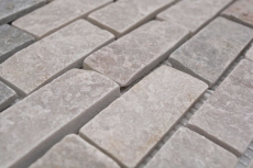 Motif à main Mosaïque Carreau Quartzite Pierre naturelle Brick Quartzite Dos de cuisine Protection anti-éclaboussures beige gris MOS36-0208_m