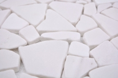 Échantillon manuel de carreaux de mosaïque Marbre Pierre naturelle Fracture Ciot blanc MOS44-0102_m
