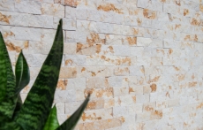 Échantillon manuel de mosaïque de mur en pierre Marbre pierre naturelle Brick Splitface sunny beige 3 D MOS42-X3D46_m