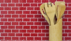 Motif main Mosaïque Carrelage Quartz Composite Pierre artificielle Brick Artificial rouge MOS46-ASMB4_m