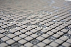 Échantillon manuel de mosaïque ECO Recycling GLAS Enamel gris-brun mat verre MOS140-05G_m