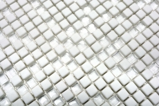 Échantillon manuel de mosaïque ECO Recycling GLAS Enamel blanc mat verre MOS140-07W_m