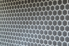 Échantillon manuel de mosaïque ECO Recycling GLAS Hexagon Enamel gris-brun mat MOS140-HX15G_m
