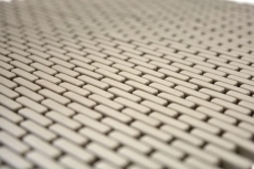 Échantillon manuel de mosaïque ECO Recycling GLAS Brick Enamel cream mat MOS140-B23C_m