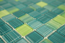 Motif à main Carreau de mosaïque Translucide Vert vif Mosaïque de verre Crystal Vert vif MOS64-0509_m