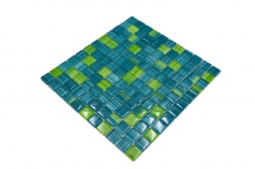 Motif à main Carreau de mosaïque Translucide Vert vif Mosaïque de verre Crystal Vert vif MOS74-0509_m