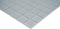 Motif à main Carreau de mosaïque Translucide gris Mosaïque de verre Crystal gris clair BAD WC cuisine MUR MOS60-0204_m