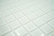 Motif manuel Carreau de mosaïque translucide blanc avec nuance de vert Mosaïque de verre Crystal BAD WC MOS60-0102_m