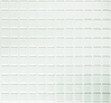 Motif manuel Carreau de mosaïque translucide blanc avec nuance de vert Mosaïque de verre Crystal BAD WC MOS60-0102_m