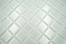 Échantillon manuel Carreau de mosaïque translucide blanc Mosaïque de verre Crystal blanc mat givré MOS60-0111_m