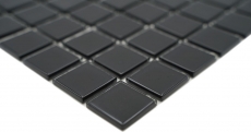 Échantillon manuel Carreau de mosaïque Translucide noir Mosaïque de verre Crystal noir MOS60-0304_m