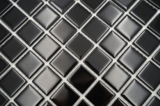 Échantillon manuel Carreau de mosaïque Translucide noir Mosaïque de verre Crystal noir MOS60-0304_m