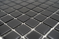 Échantillon manuel Carreau de mosaïque Translucide noir Mosaïque de verre Crystal noir MOS60-0304_m