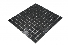 Échantillon manuel Carreau de mosaïque Translucide noir Mosaïque de verre Crystal noir MOS60-0304_m